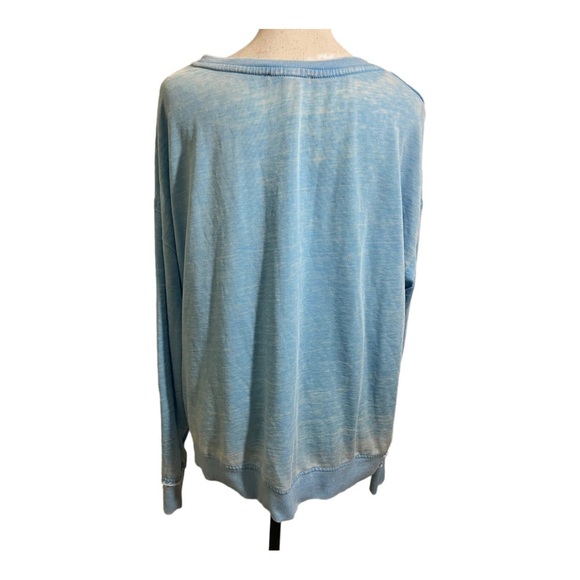 Jane & Delancy womens sweatshirt tie dye blue white round neckline soft X-Large - Picture 5 of 9